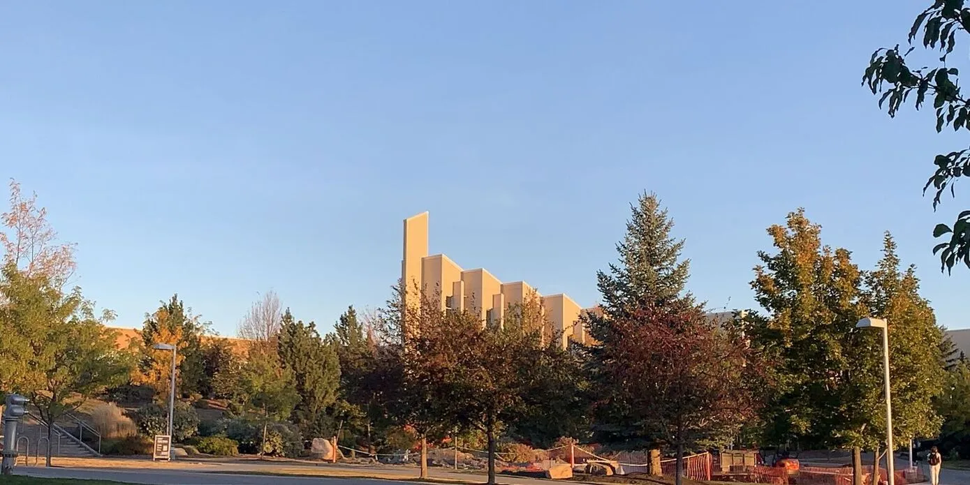 BYU students walking in campus